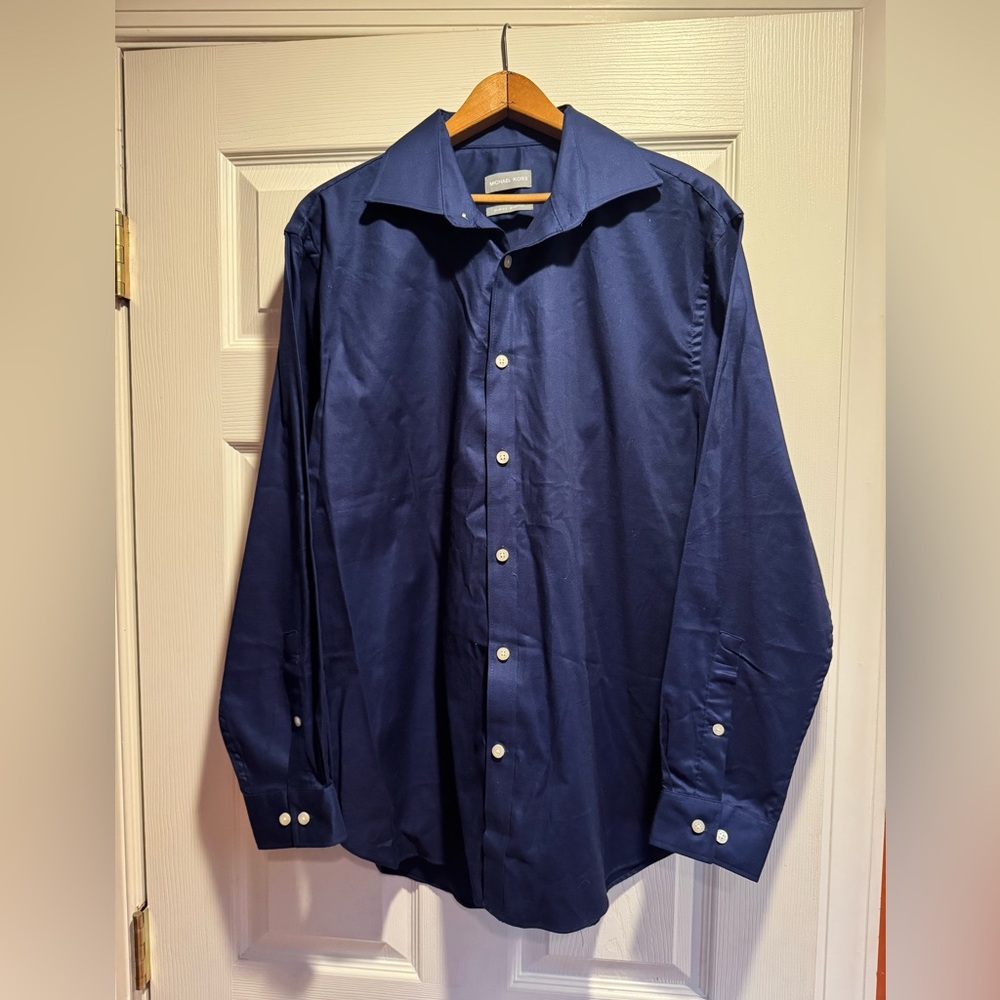 Michael Kors NWT Blue Button Down 16 1/2, 32-33